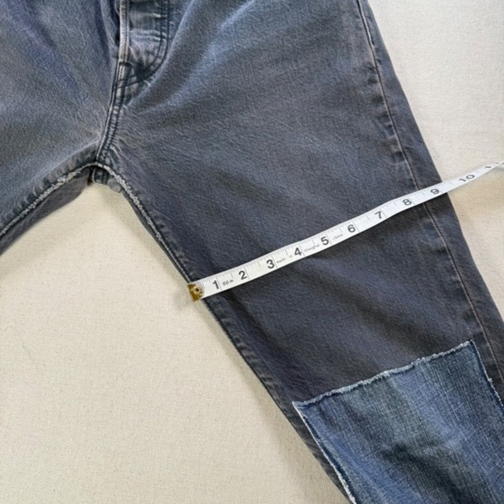 Levi's 501 Selvedge Denim Faded Black With Patch Knee 28 X 28 (25x32) 2015 - Picture 9 of 17